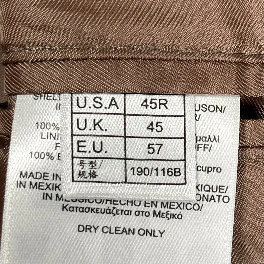 Brooks Brothers Blazer Mens 45R Brown 100% Wool Lined Madison Fit Jacket‎ READ